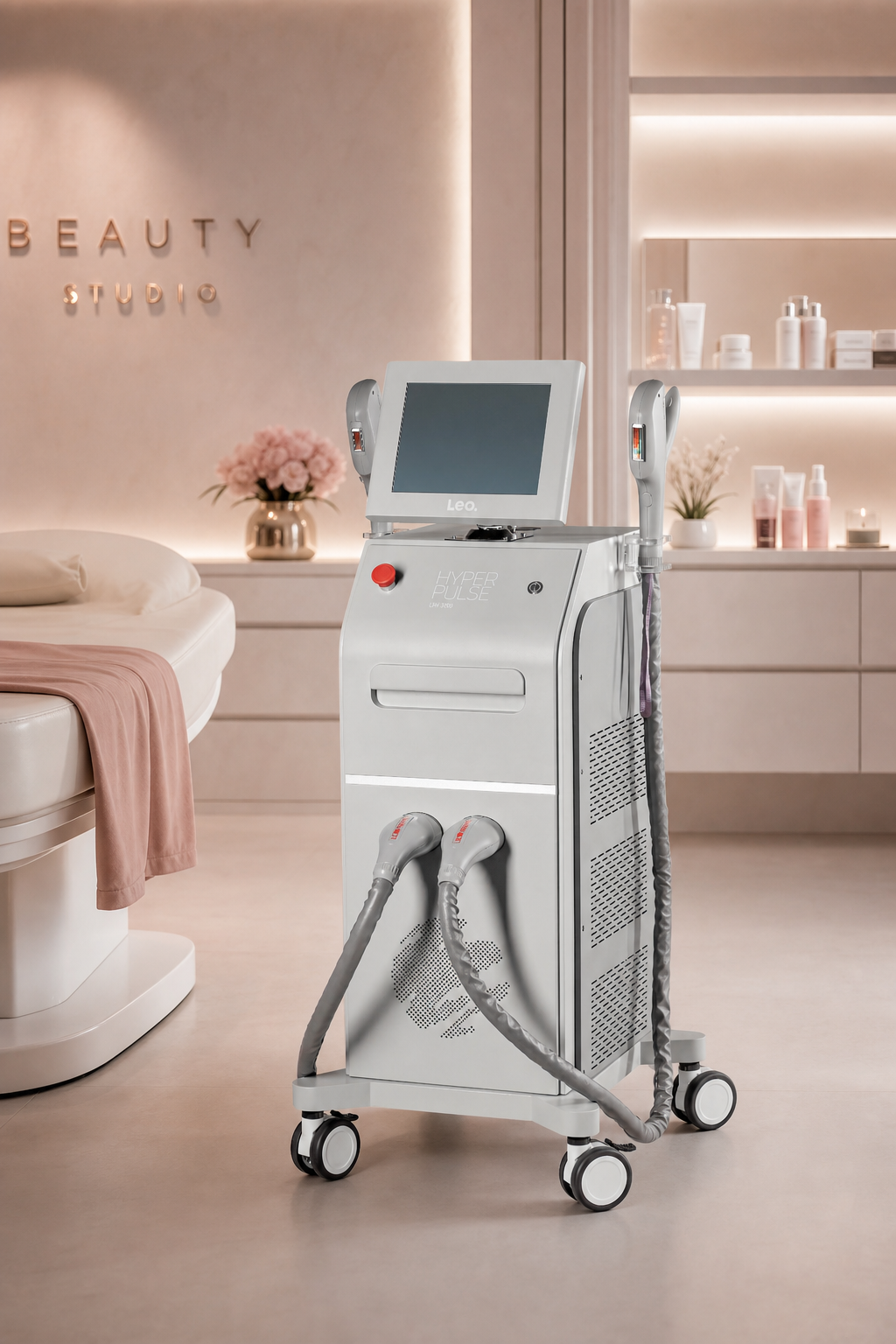Hyperpulse auf dem Bild - professionelles Kosmetikgerät im modernen Kosmetikstudio für Beauty-Behandlungen